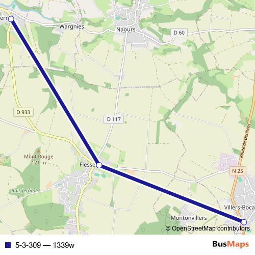 5-3-309 bus Line Map