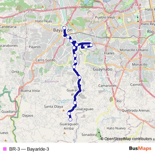 BR-3 bus Line Map
