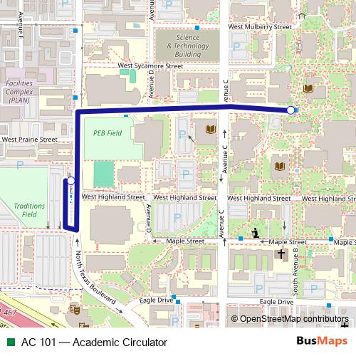 AC 101 bus Line Map