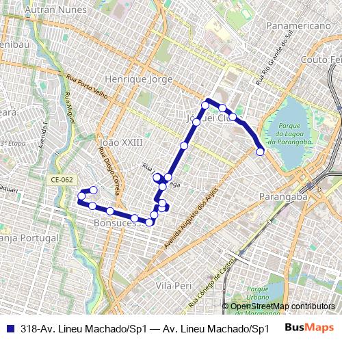 318-Av. Lineu Machado/Sp1 bus Line Map