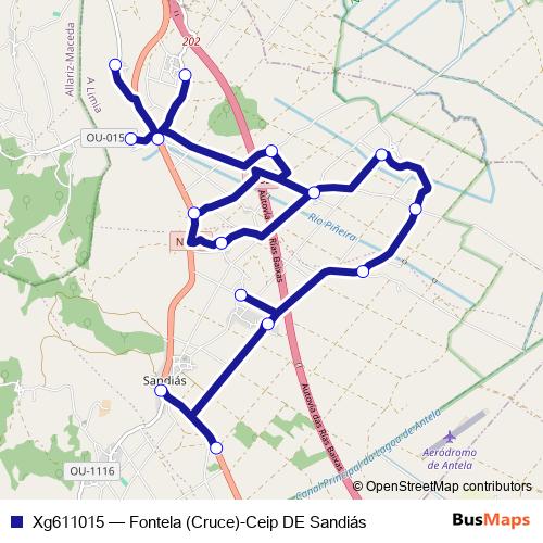 Xg611015 bus Line Map