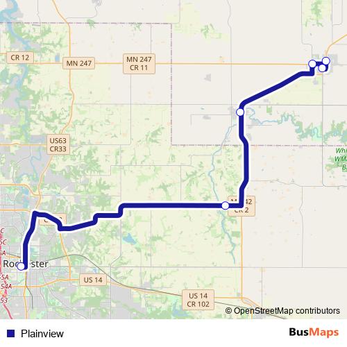 Plainview bus Line Map