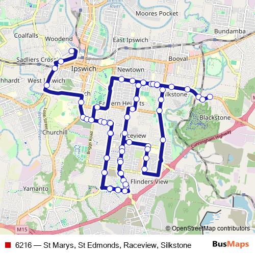 6216 bus Line Map