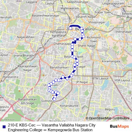 210-E KBS-Cec bus Line Map