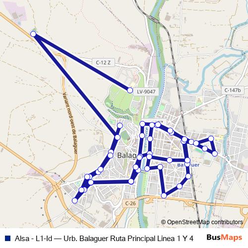 Alsa - L1-Id bus Line Map