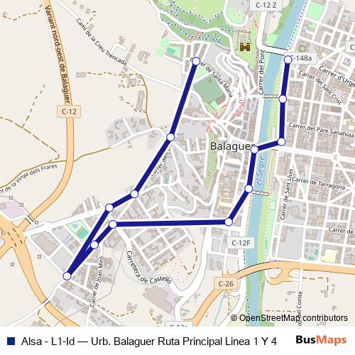 Alsa - L1-Id bus Line Map