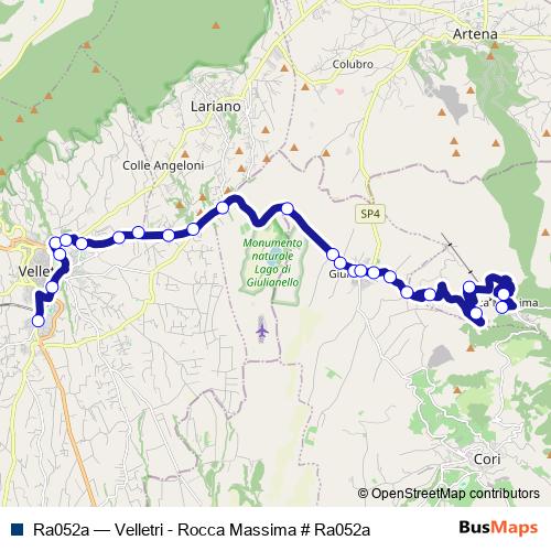 Ra052a bus Line Map