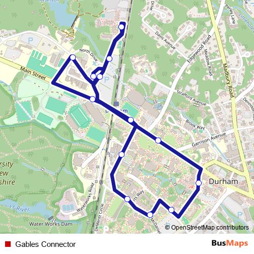 Gables Connector bus Line Map