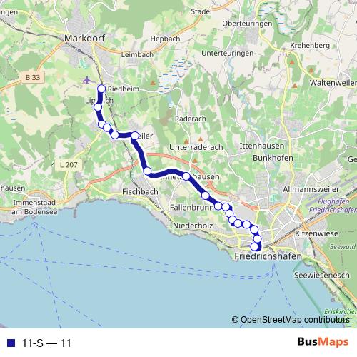11-S bus Line Map
