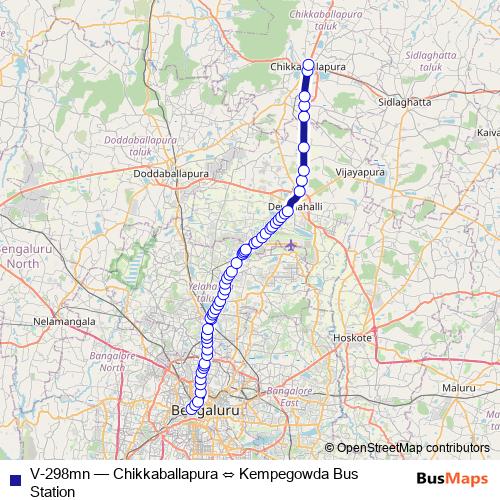 V-298mn bus Line Map
