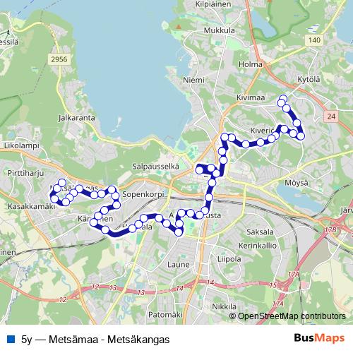 5y bus Line Map