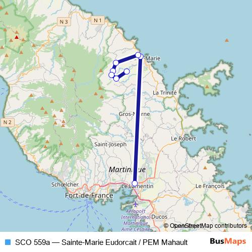 SCO 559a bus Line Map