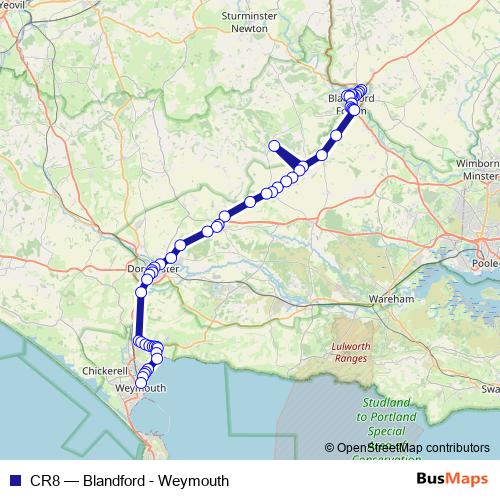 CR8 bus Line Map