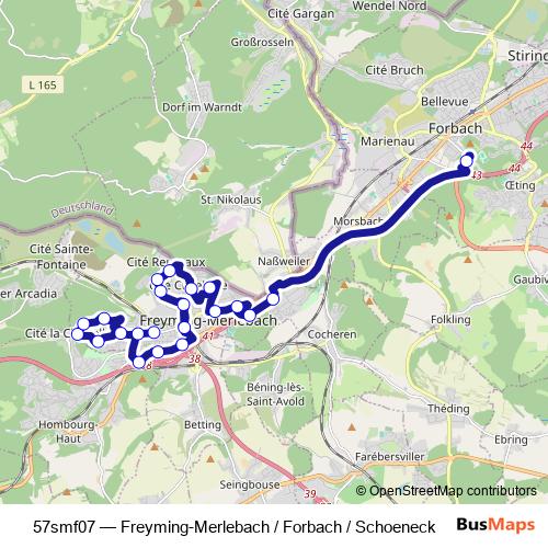57smf07 bus Line Map
