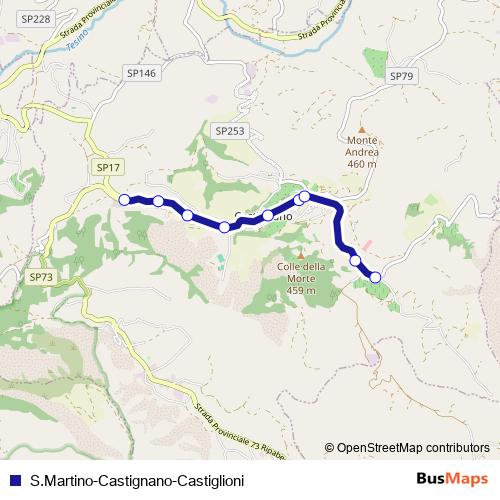 S.Martino-Castignano-Castiglioni bus Line Map