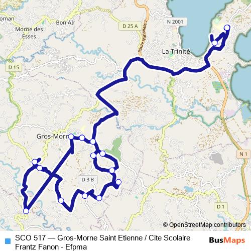 SCO 517 bus Line Map