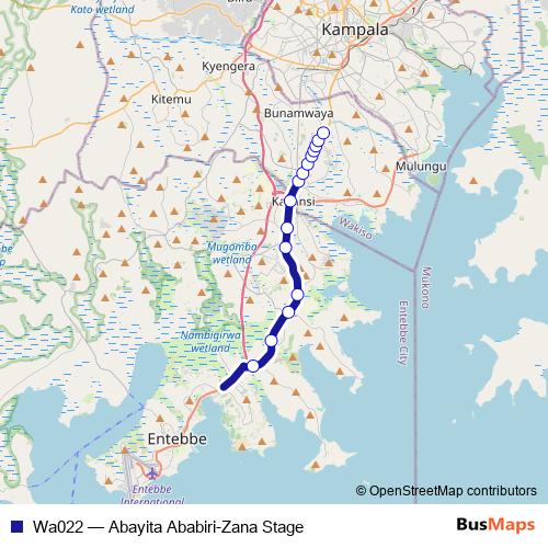 Wa022 bus Line Map