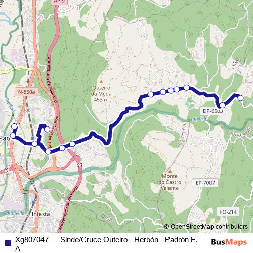 Xg807047 bus Line Map