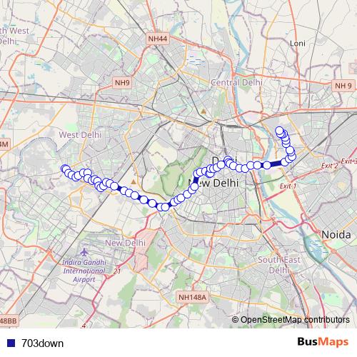 703down bus Line Map