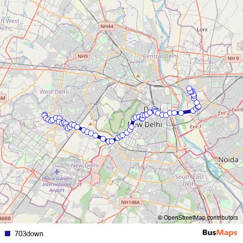 703down bus Line Map