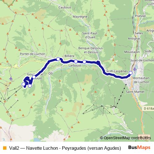 Vali2 bus Line Map