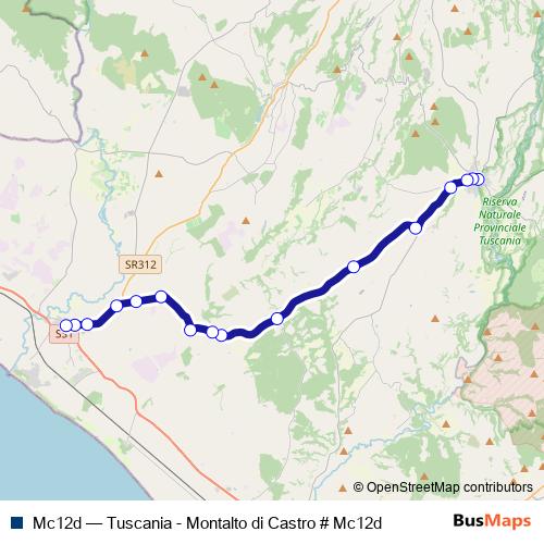 Mc12d bus Line Map