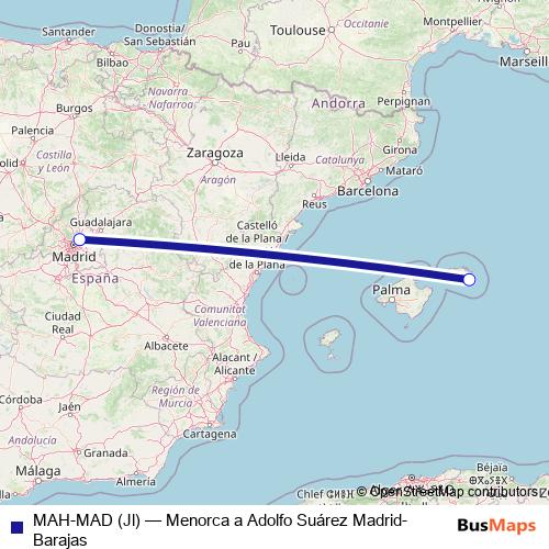 MAH-MAD (Jl) air Line Map
