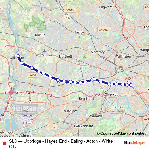SL8 bus Line Map