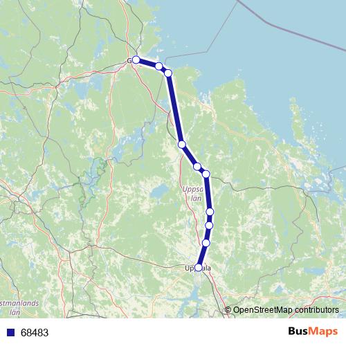 68483 bus Line Map