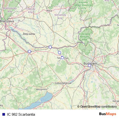 IC 982 Scarbantia rail Line Map