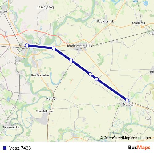 Vesz 7433 rail Line Map