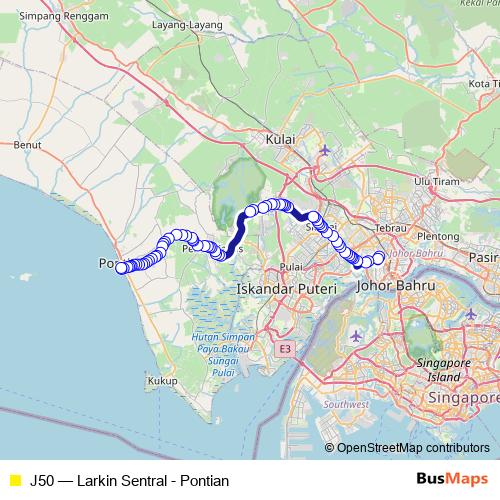 J50 bus Line Map
