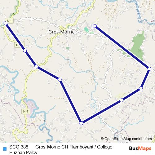 SCO 388 bus Line Map