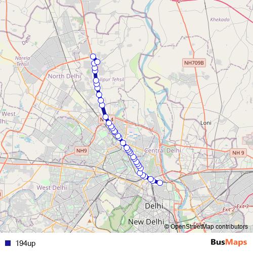 194up bus Line Map