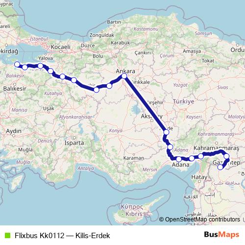 Flixbus Kk0112 bus Line Map