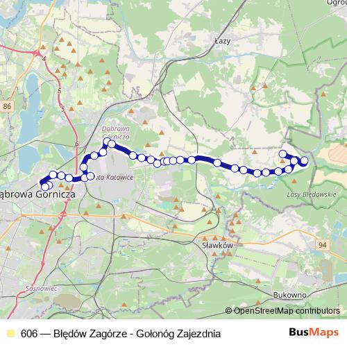 606 bus Line Map