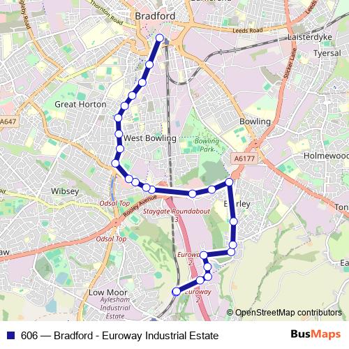 606 bus Line Map