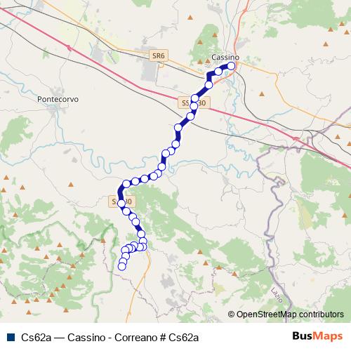Cs62a bus Line Map