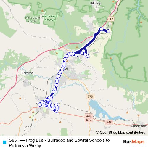 S851 bus Line Map