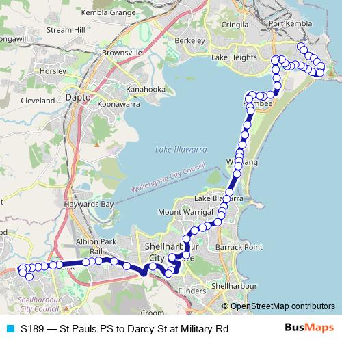 S189 bus Line Map
