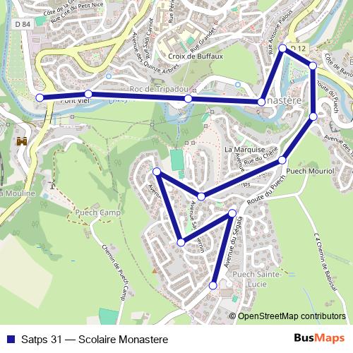 Satps 31 bus Line Map
