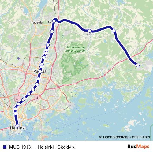 MUS 1913 rail Line Map