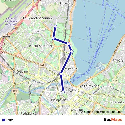 Nm bus Line Map