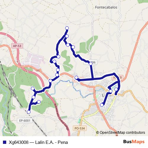 Xg643008 bus Line Map