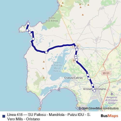 Linea 418 bus Line Map