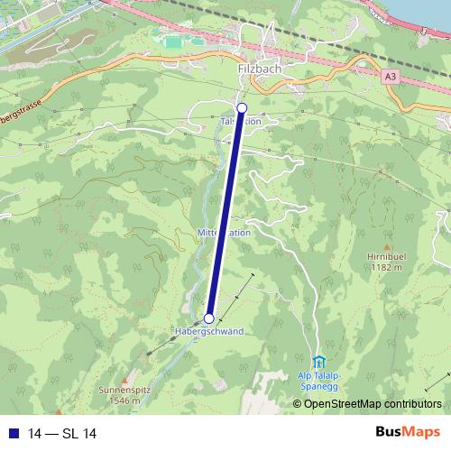 14 cable-car Line Map