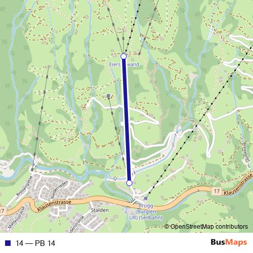14 cable-car Line Map