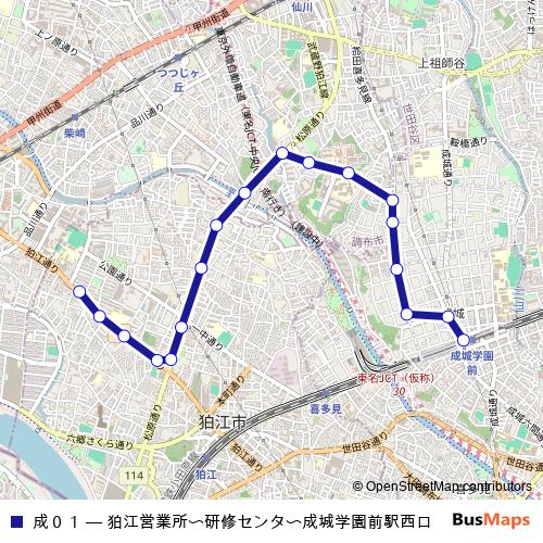 成０１ bus Line Map