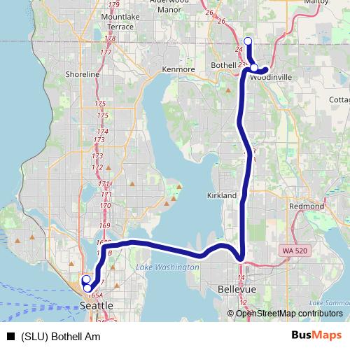 (SLU) Bothell Am bus Line Map