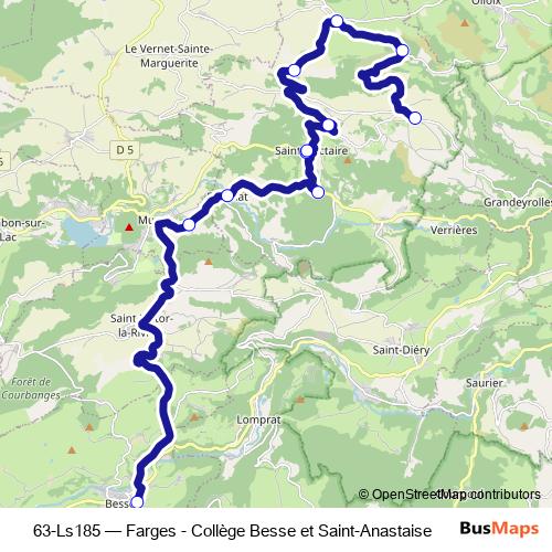 63-Ls185 bus Line Map
